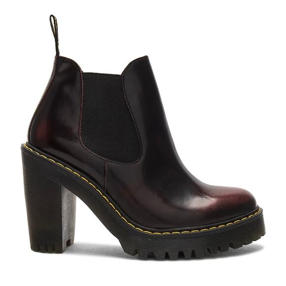 Dr. Martens Hurston Heeled Chelsea Boots in RARE Cherry Red Arcadia Worn Once! - Picture 4 of 16